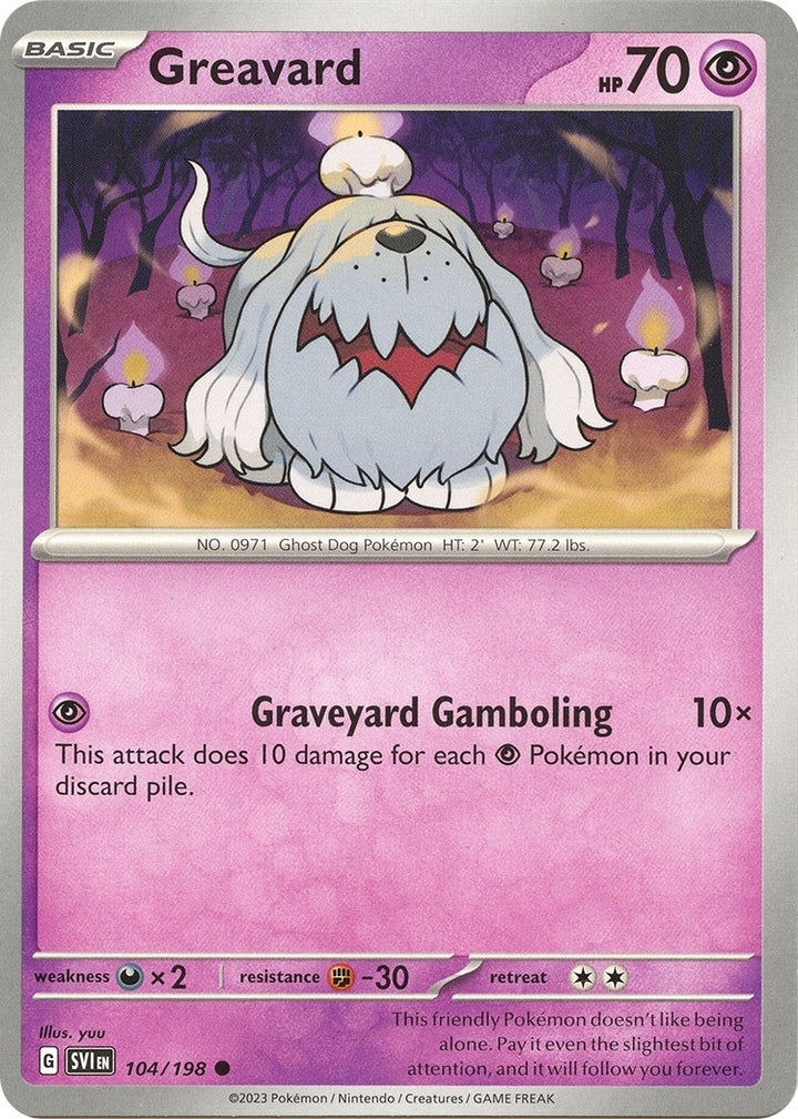 Image for Greavard (104/198) (SVI) - Pokemon