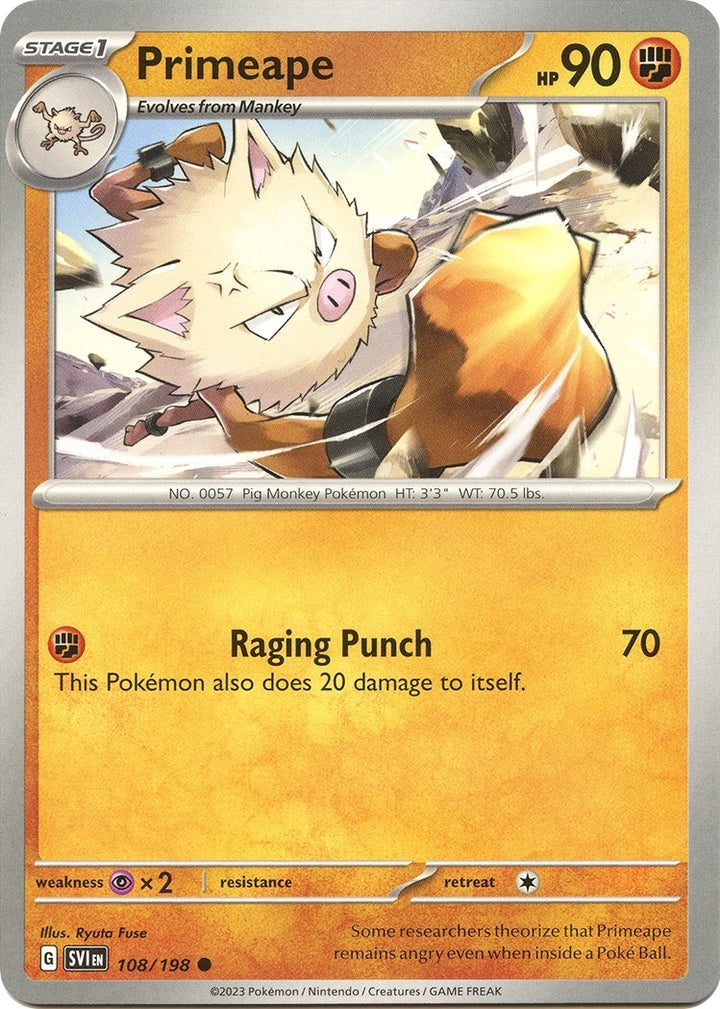 Image for Primeape (108/198) (SVI) - Pokemon