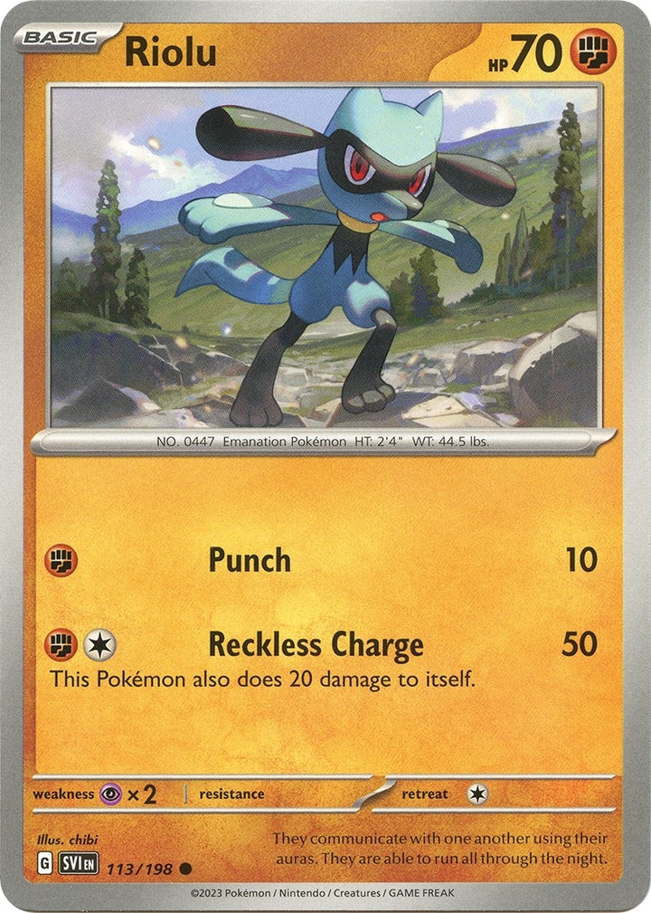 Image for Riolu (113/198) (SVI) - Pokemon