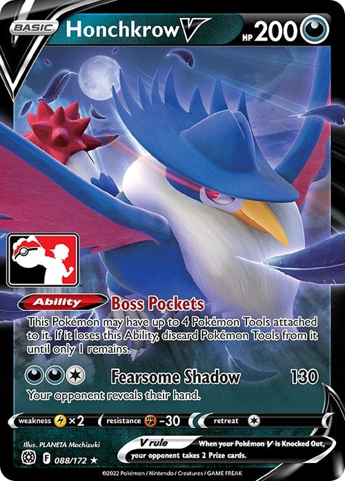 Image for Honchkrow V (088/172) - Pokemon