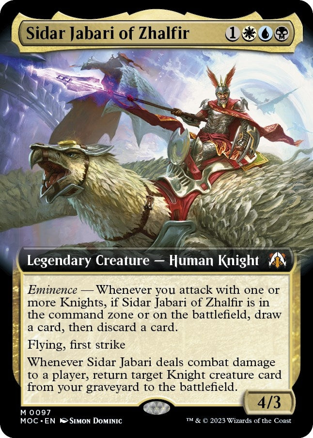Image for Sidar Jabari of Zhalfir (Extended Art) (97) - Magic: The Gathering