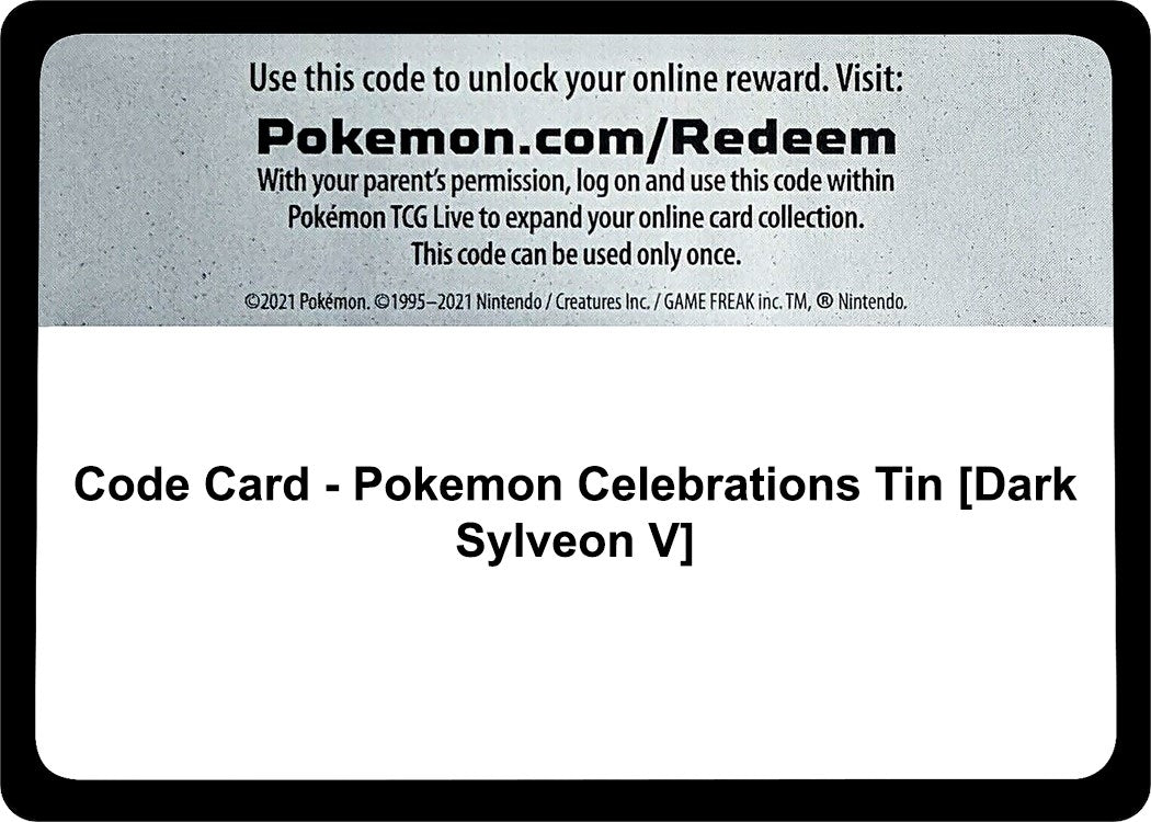 Image for Code Card - Pokemon Celebrations Tin [Dark Sylveon V] (CLB) - Pokemon
