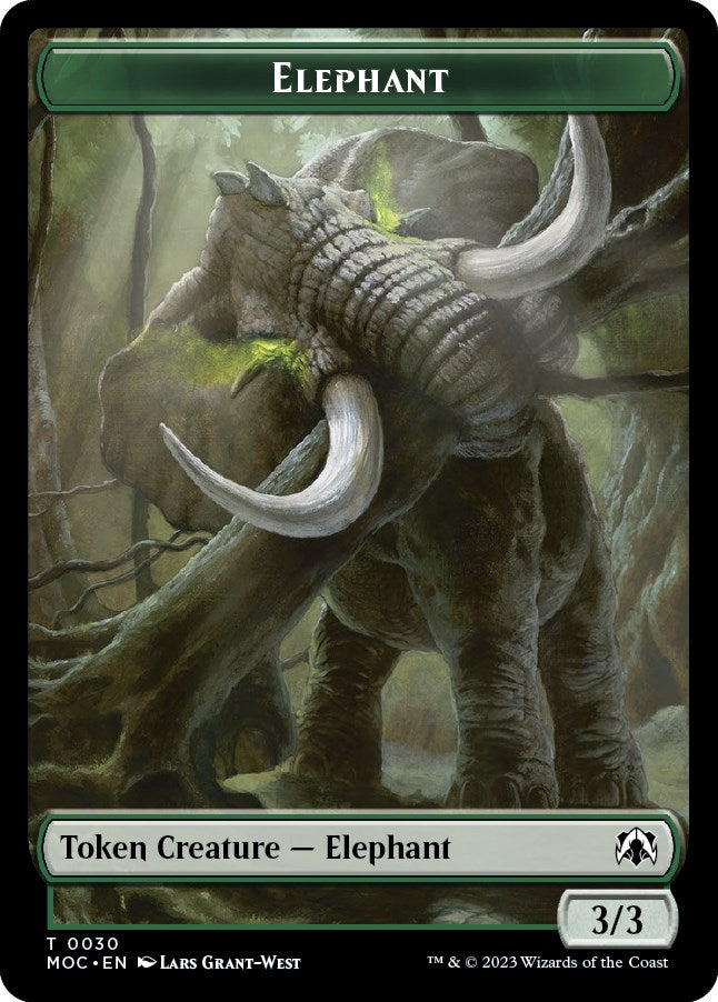 Image for Elephant // City's Blessing Double-sided Token (30 // 45) - Magic: The Gathering