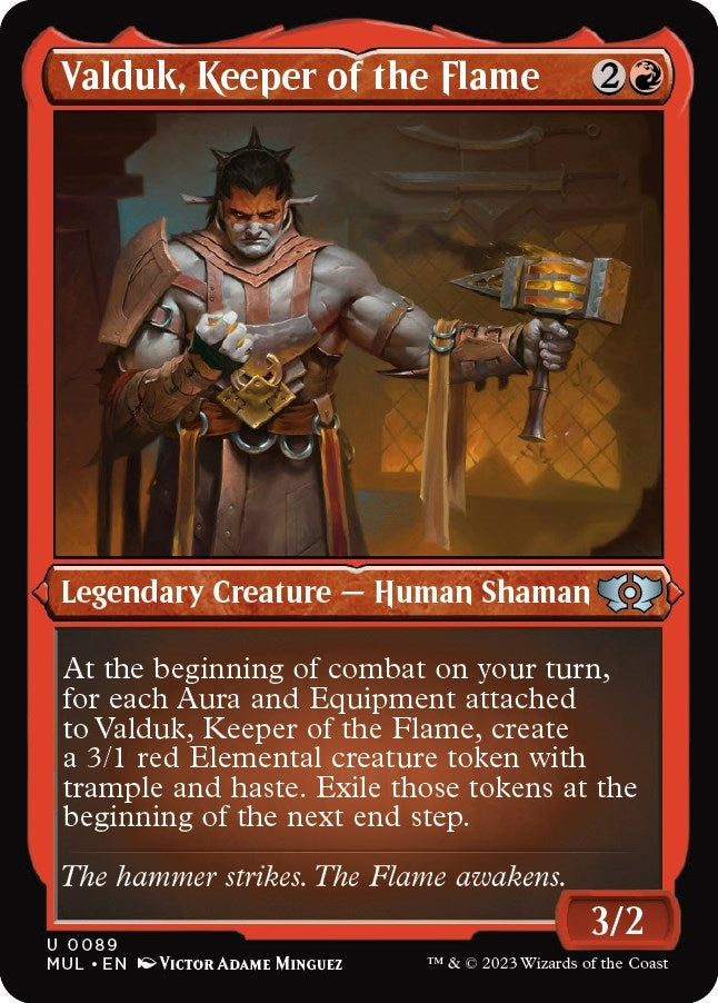 Image for Valduk, Keeper of the Flame (Foil Etched) (89) - Magic: The Gathering