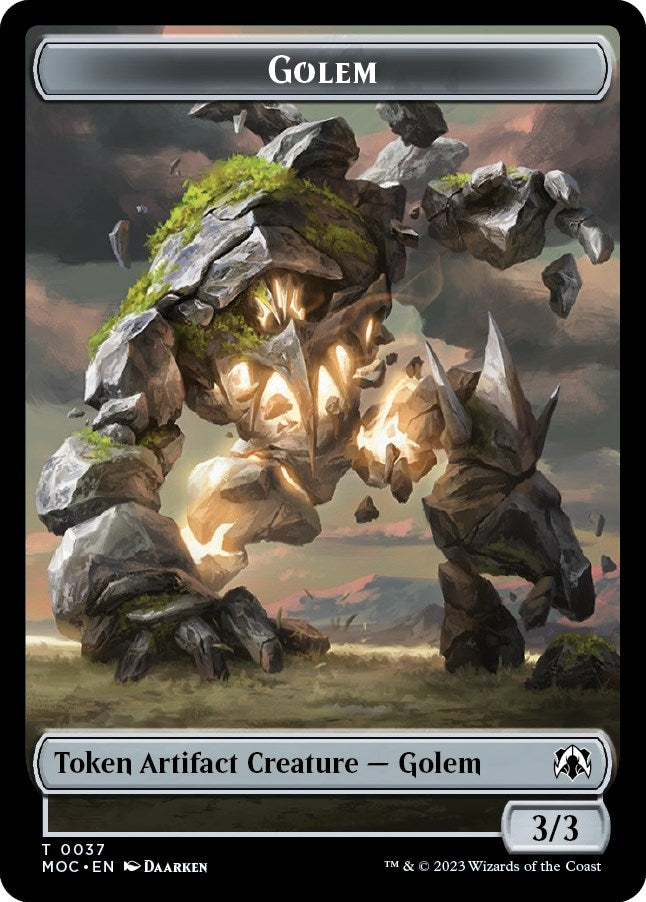 Image for Golem // Blood Double-sided Token (37 // 32) - Magic: The Gathering