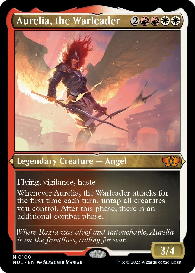 Image for Aurelia, the Warleader (Foil Etched) (100) - Magic: The Gathering