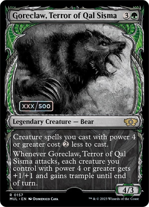 Image for Goreclaw, Terror of Qal Sisma (Serial Numbered) (157) - Magic: The Gathering