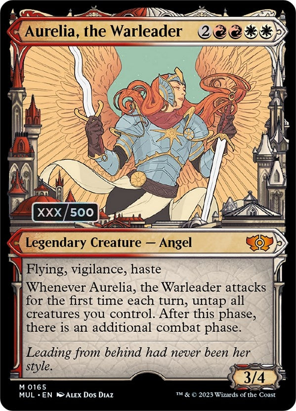 Image for Aurelia, the Warleader (Serial Numbered) (165) - Magic: The Gathering