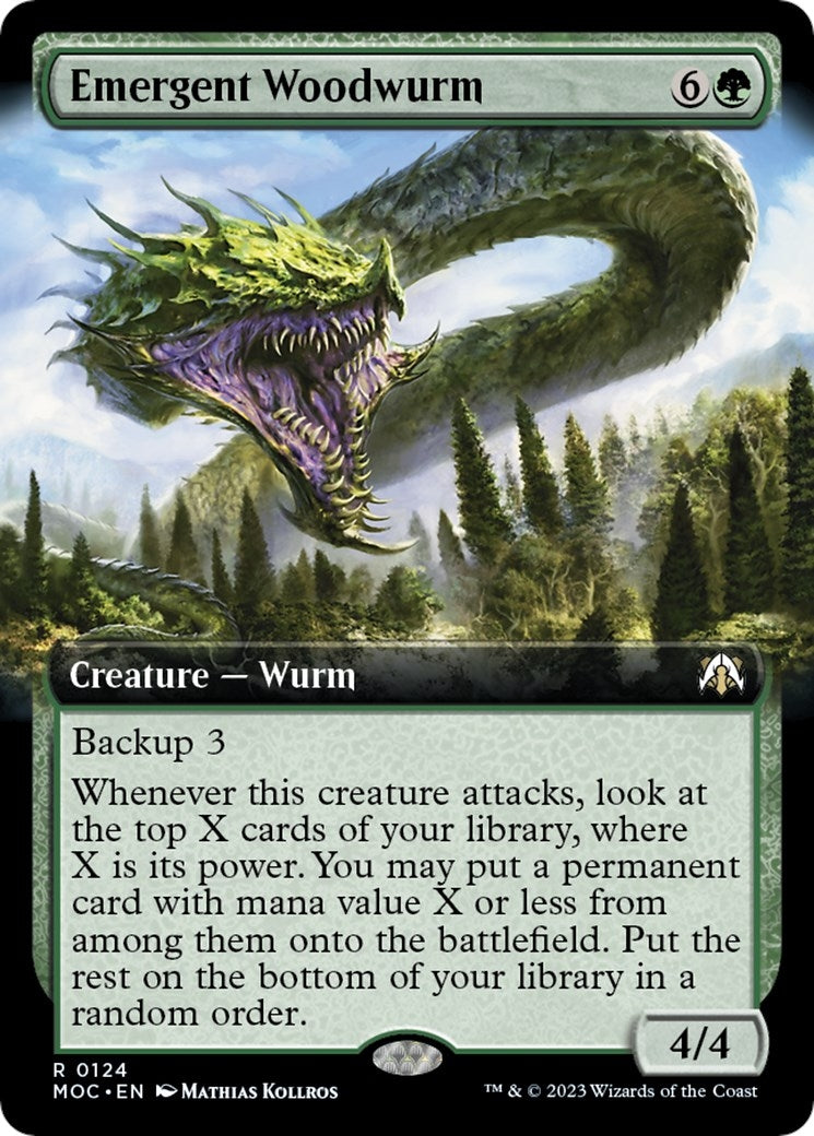 Image for Emergent Woodwurm (Extended Art) (124) - Magic: The Gathering