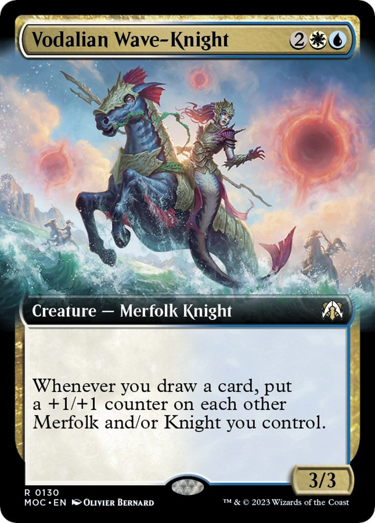 Image for Vodalian Wave-Knight (Extended Art) (130) - Magic: The Gathering