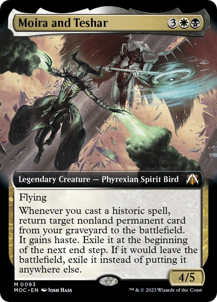 Image for Moira and Teshar (Extended Art) (93) (MOC) - Magic: The Gathering