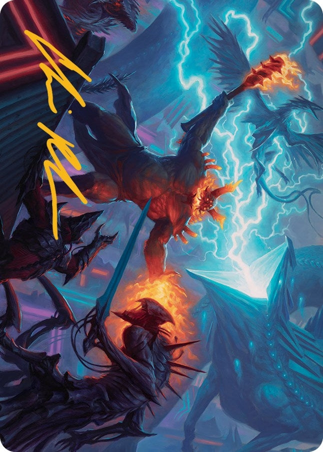 Image for Hidetsugu and Kairi Art Card (Gold-Stamped Signature) (45) (ASMOM) - Magic: The Gathering