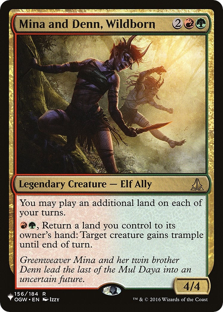 Image for Mina and Denn, Wildborn (156/184) (LIST) - Magic: The Gathering