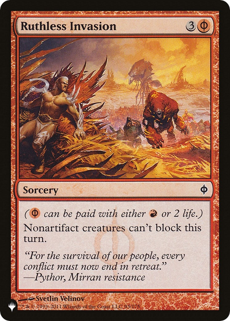 Image for Ruthless Invasion (93/175) (LIST) - Magic: The Gathering