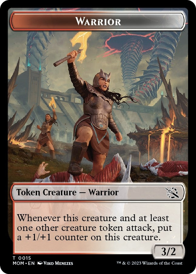 Image for Warrior // Vampire Double-Sided Token (15 // 3) - Magic: The Gathering