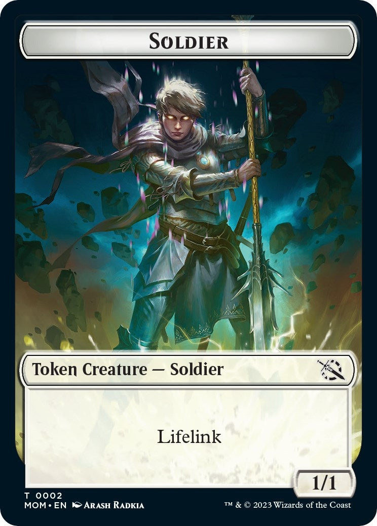 Image for Soldier // Dinosaur Double-Sided Token (2 // 7) - Magic: The Gathering