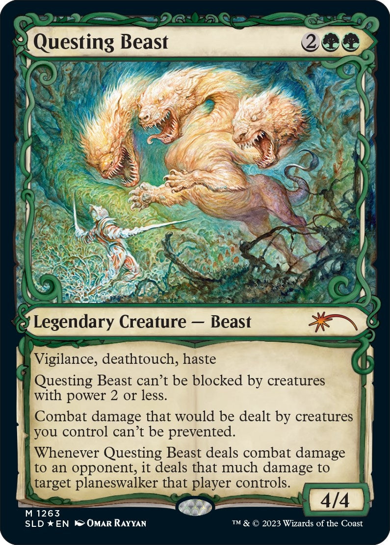 Image for Questing Beast (Halo Foil) (1263) - Magic: The Gathering