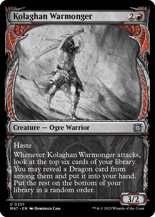 Image for Kolaghan Warmonger (Halo Foil) (201) - Magic: The Gathering