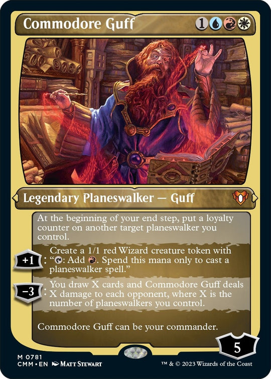 Image for Commodore Guff (Display Commander) (Foil Etched) - Thick Stock (781) (CMM) - Magic: The Gathering