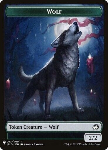 Image for Wolf // Ashaya, the Awoken World Double-Sided Token (13 // 7) - Magic: The Gathering