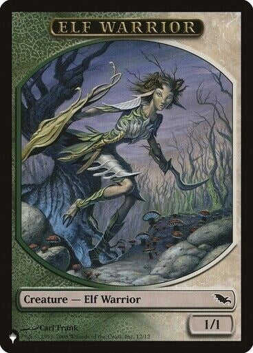 Image for Elf Warrior // Emblem - Tibalt, Cosmic Impostor Double-sided Token (12 // 21) - Magic: The Gathering