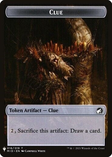 Image for Clue // Golem Double-sided Token (16 // 26) (LIST) - Magic: The Gathering