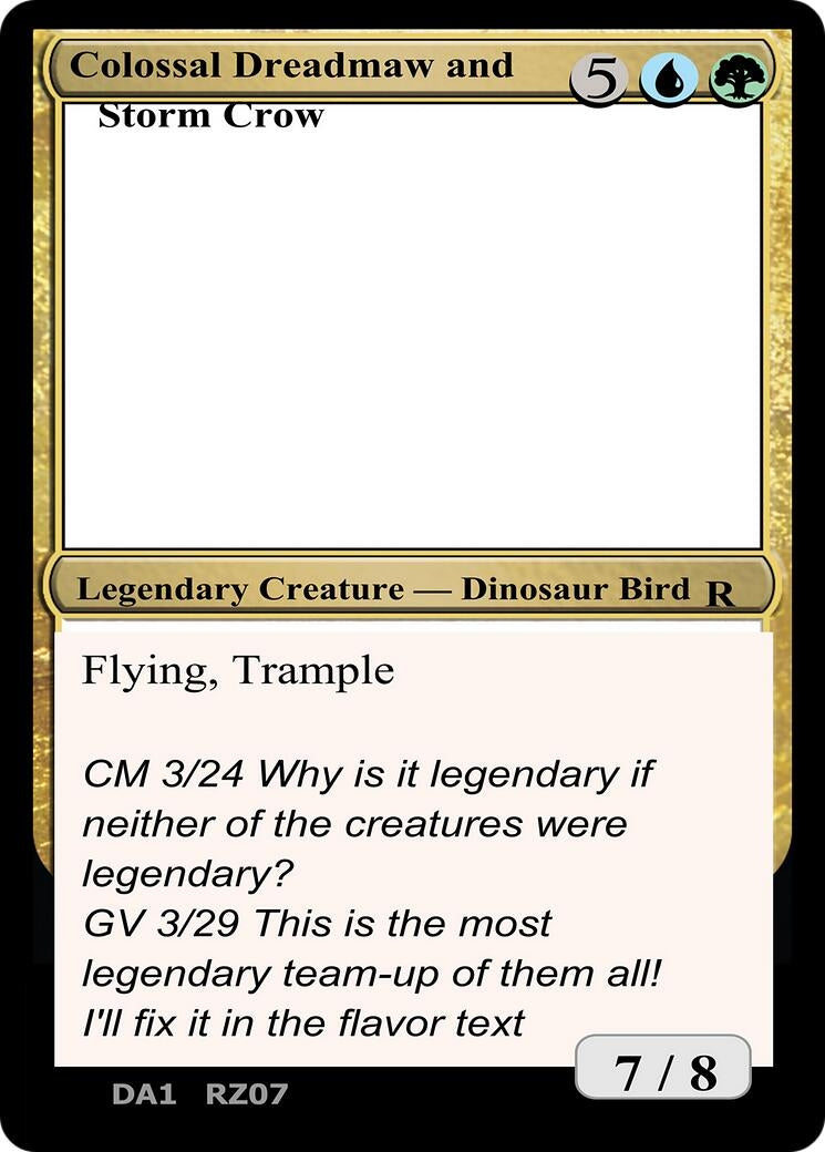 Image for Colossal Dreadmaw and Storm Crow (UNK) - Magic: The Gathering