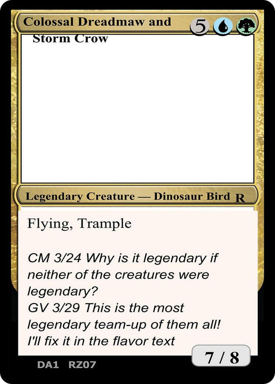 Image for Colossal Dreadmaw and Storm Crow (UNK) - Magic: The Gathering