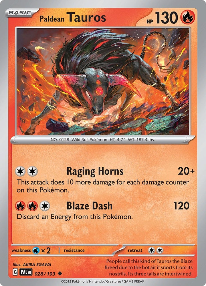 Image for Paldean Tauros (028/193) (PAL) - Pokemon
