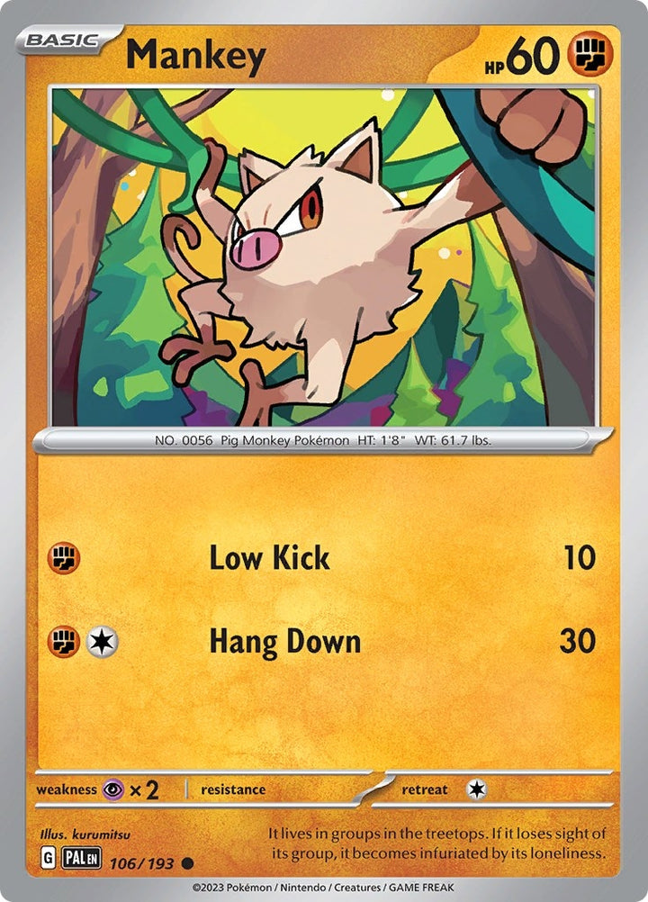 Image for Mankey (106/193) (PAL) - Pokemon