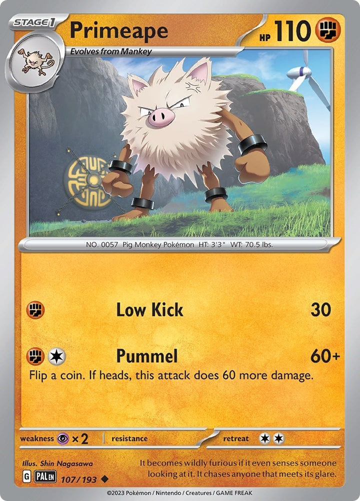 Image for Primeape (107/193) (PAL) - Pokemon