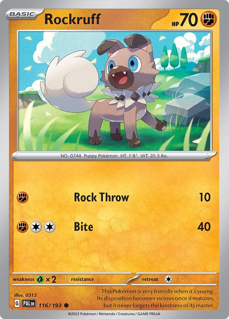 Image for Rockruff (116/193) (PAL) - Pokemon
