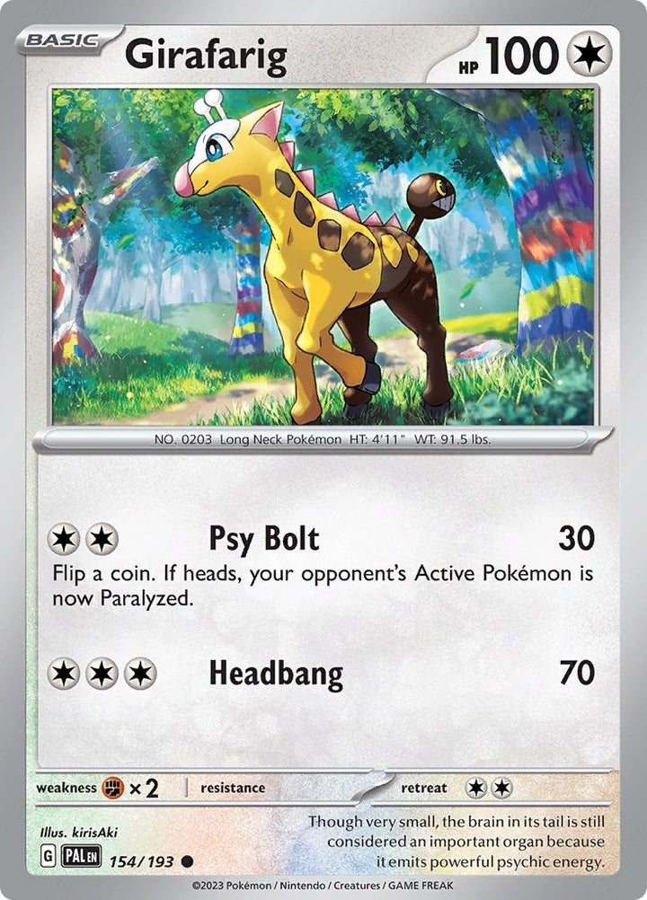 Image for Girafarig (154/193) (PAL) - Pokemon