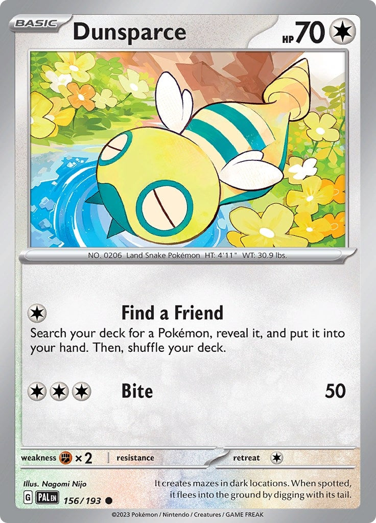 Image for Dunsparce (156/193) (PAL) - Pokemon