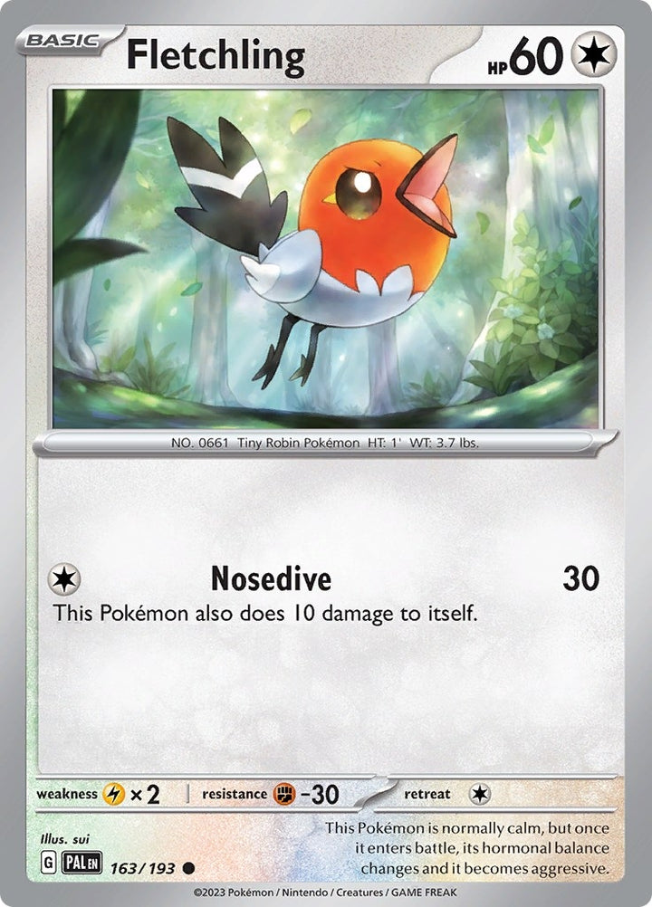 Image for Fletchling (163/193) (PAL) - Pokemon