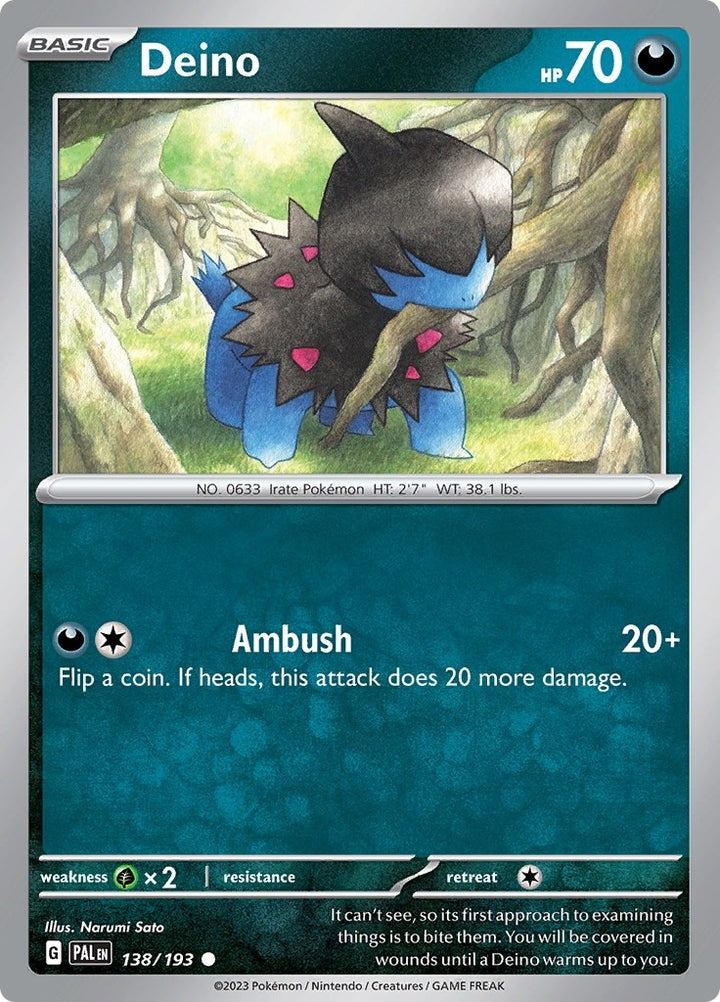 Image for Deino (138/193) (PAL) - Pokemon