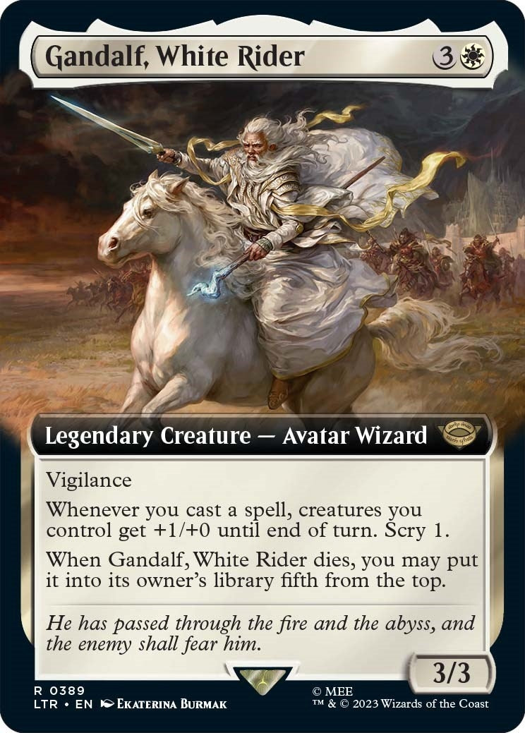 Image for Gandalf, White Rider (Extended Art) (389) - Magic: The Gathering