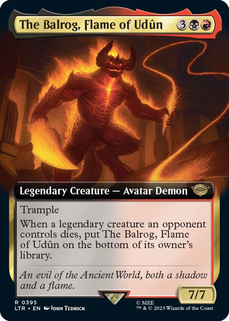 Image for The Balrog, Flame of Udun (Extended Art) (395) - Magic: The Gathering