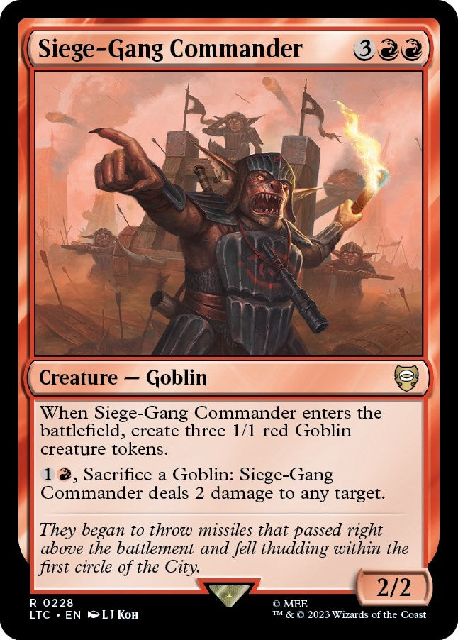 Image for Siege-Gang Commander (228) - Magic: The Gathering