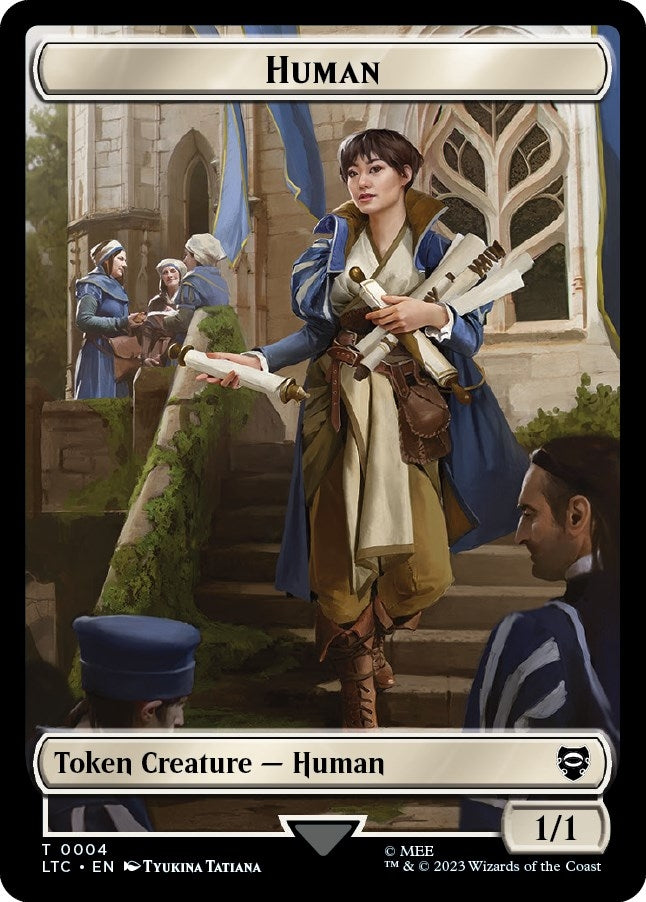 Image for Human // Human Soldier (0001) Double-Sided Token (4 // 1) - Magic: The Gathering
