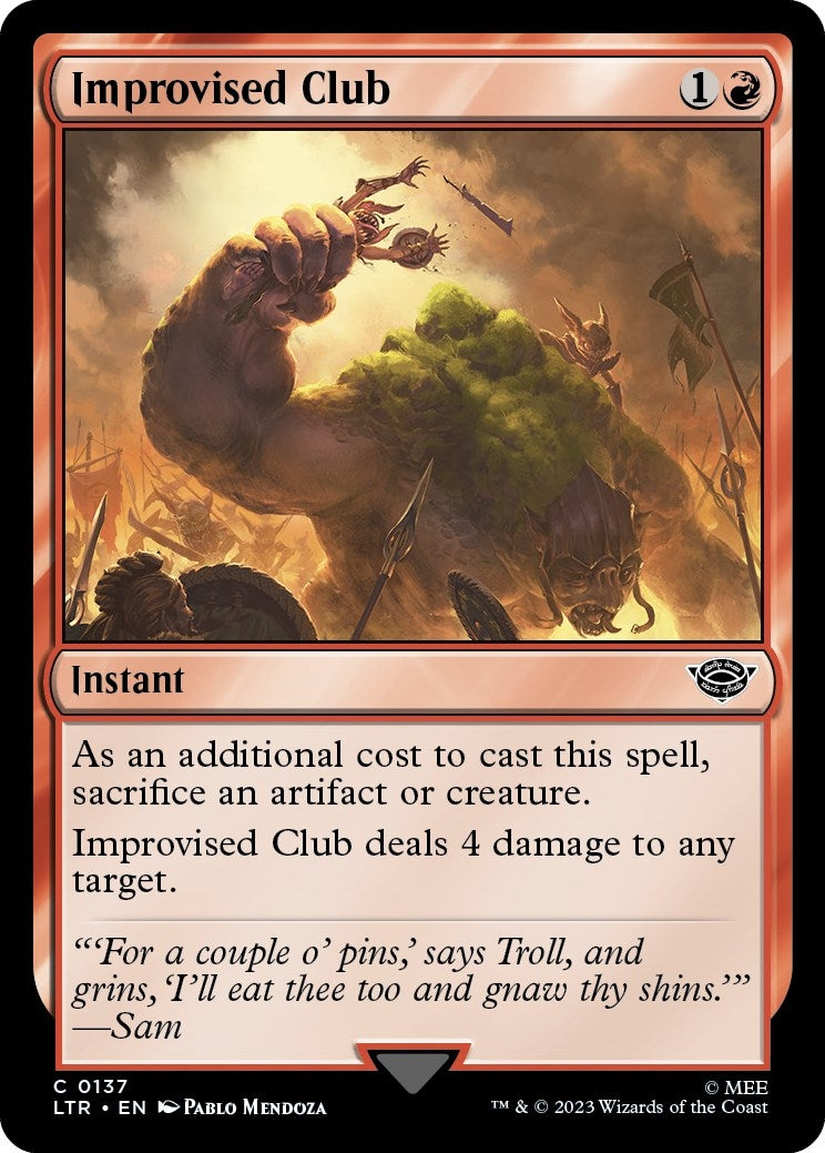 Image for Improvised Club (137) (LTR) - Magic: The Gathering