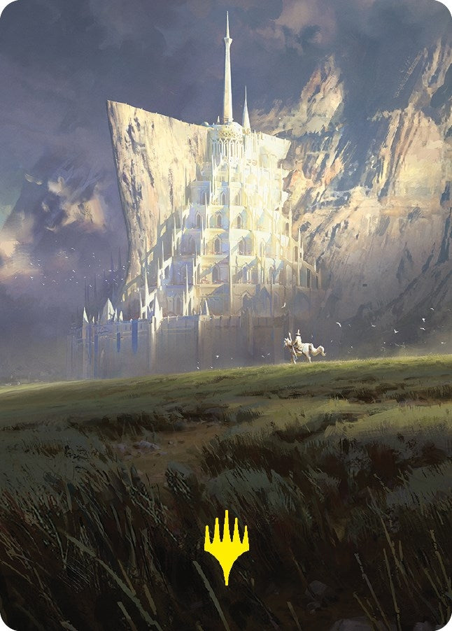 Image for Minas Tirith Art Card (Gold-Stamped Signature) (55) - Magic: The Gathering