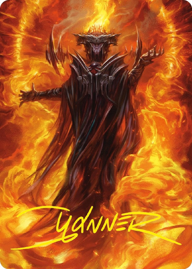 Image for Sauron, the Dark Lord Art Card (Gold-Stamped Signature) (21) (ASLTR) - Magic: The Gathering