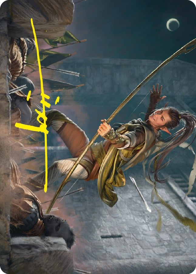 Image for Legolas, Counter of Kills Art Card (Gold-Stamped Signature) (17) - Magic: The Gathering