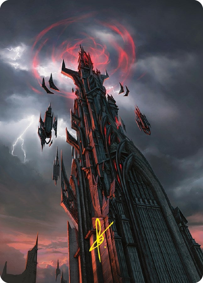 Image for Barad-dur Art Card (Gold-Stamped Signature) (54) (ASLTR) - Magic: The Gathering