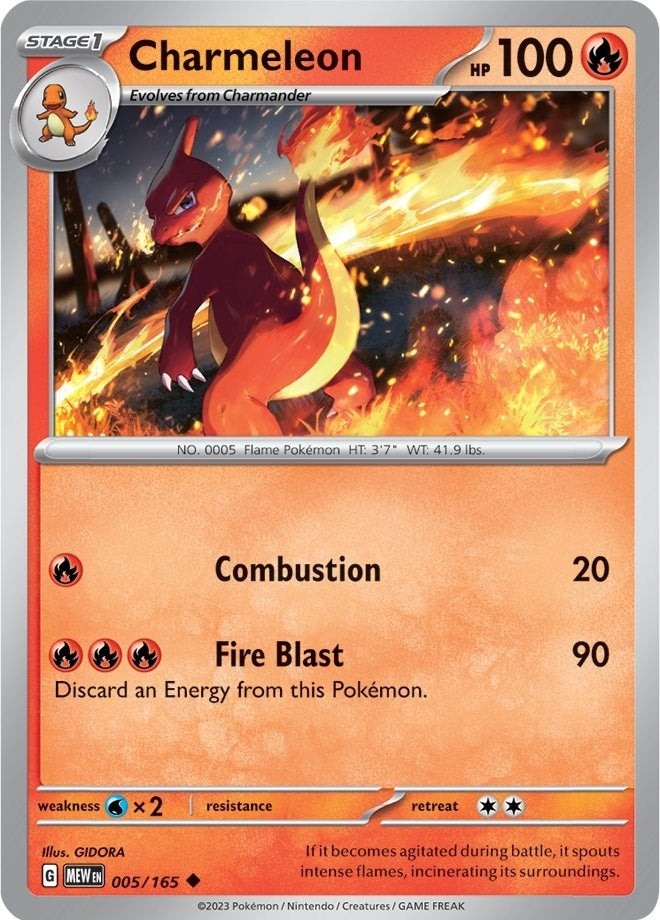 Image for Charmeleon (005/165) (MEW) - Pokemon