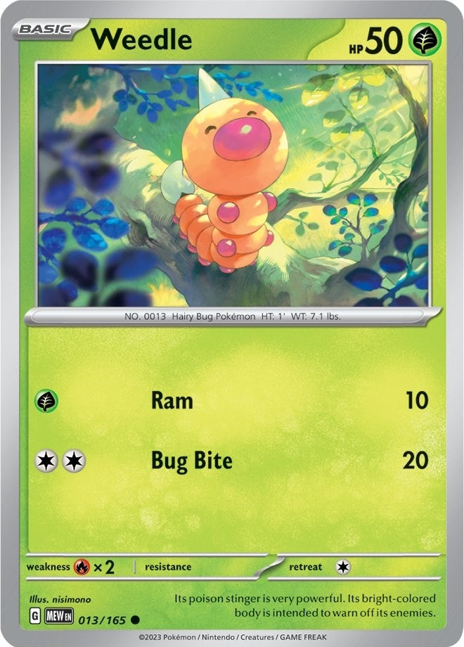 Image for Weedle (013/165) (MEW) - Pokemon