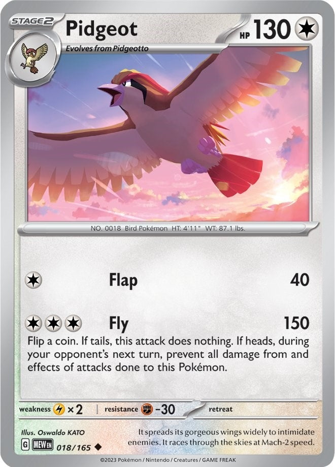 Image for Pidgeot (018/165) (MEW) - Pokemon