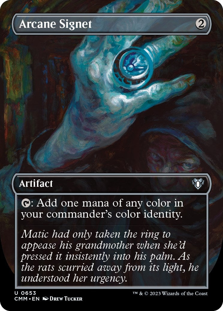 Image for Arcane Signet (Borderless) (653) (CMM) - Magic: The Gathering