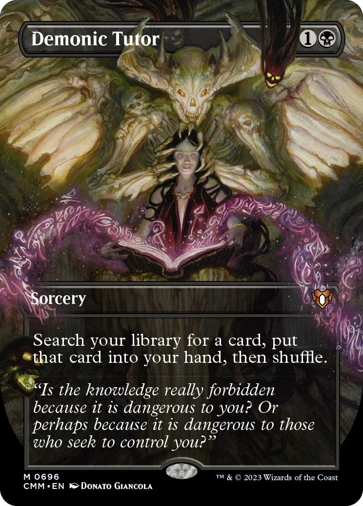 Image for Demonic Tutor (Borderless) (696) - Magic: The Gathering